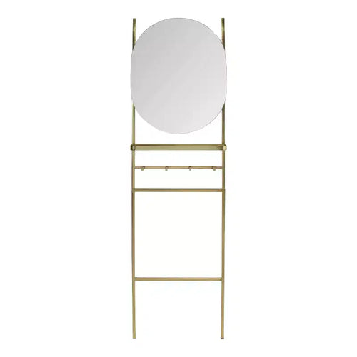 18" x 67" Noka Mirror Leaning Ladder Gold