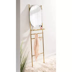 Miroir échelle inclinable Noka 45,7 x 170 cm doré