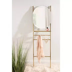 Miroir échelle inclinable Noka 45,7 x 170 cm doré