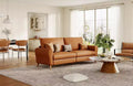 84 Modern Sofa, 3 Seater Upholstered Sofa with Streamlined Arms, Deep Seat Sleeper Sofa for Living Room Bedroom Apartment