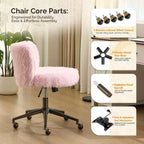 Fauteuil pivotant en velours doux Piétement bronze antique avec roulettes