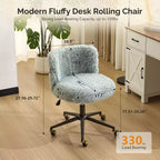 Fauteuil pivotant en velours doux Piétement bronze antique avec roulettes