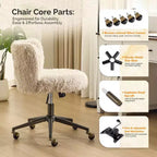 Fauteuil pivotant en velours doux Piétement bronze antique avec roulettes