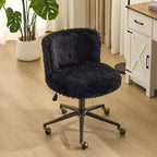 Fauteuil pivotant en velours doux Piétement bronze antique avec roulettes