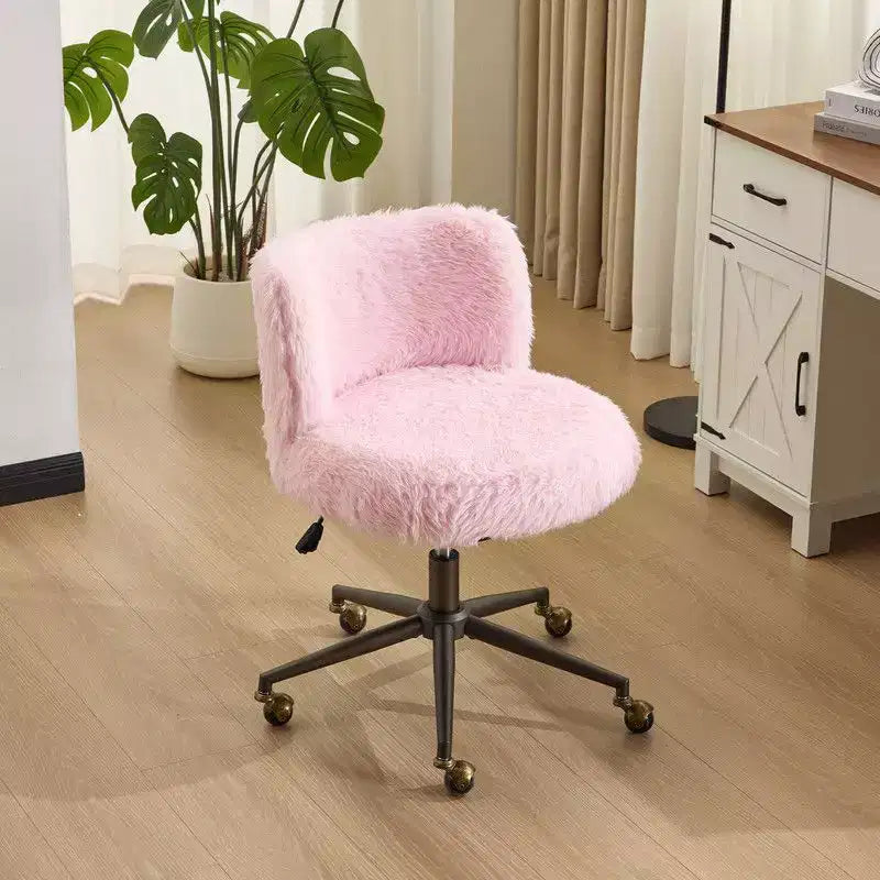Plush Velvet Swivel Chair Antique Bronze Base With Wheels