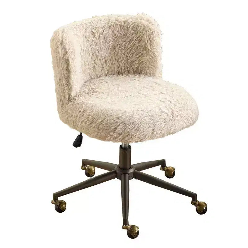 Plush Velvet Swivel Chair Antique Bronze Base With Wheels