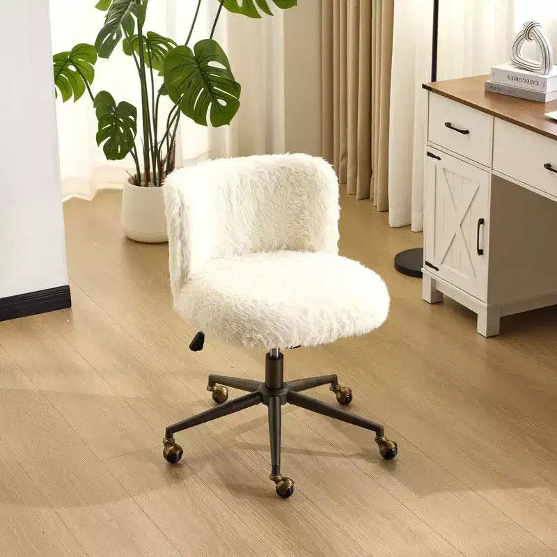 Plush Velvet Swivel Chair Antique Bronze Base With Wheels