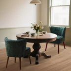 Chaise de salle à manger d'appoint avec pieds en bois, sans accoudoirs, rembourrée pour salle à manger, chambre et salon