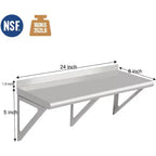 Commercial Stainless Steel Wall-Mounted Shelving, Appliance & Equipment Metal Shelving for Kitchen Restaurant Garage Laundry Utility Room