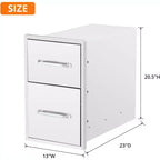 Tiroirs de cuisine extérieure avec porte-serviettes en papier, rangement pour îlot de barbecue en acier inoxydable, tiroirs d'accès pour station multi-grillades