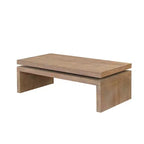 Table basse rectangulaire en bois rustique moderne avec plateau flottant, 47 po