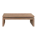 Table basse rectangulaire en bois rustique moderne avec plateau flottant, 47 po