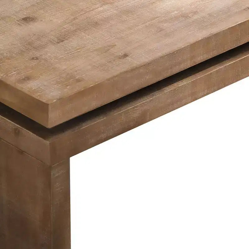 Modern Rustic Wood Coffee Table with Floating Top, 47 Rectangular
