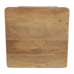 Table d'appoint avec design nervuré carré - Table de chevet, meuble d'appoint pouvant servir de table d'appoint - Table compacte au look moderne - 20, Bois naturel