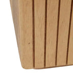 Table d'appoint avec design nervuré carré - Table de chevet, meuble d'appoint pouvant servir de table d'appoint - Table compacte au look moderne - 20, Bois naturel