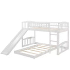 Lit superposé au sol avec toboggan et escalier, lit superposé bas jumeau sur jumeau avec rangement, lit superposé jumeau en bois pour tout-petits et enfants