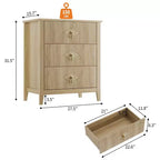 Table de chevet en bois avec commode cannelée, table de nuit à 3 tiroirs - Commode moderne pour chambre, salon, couloir et entrée