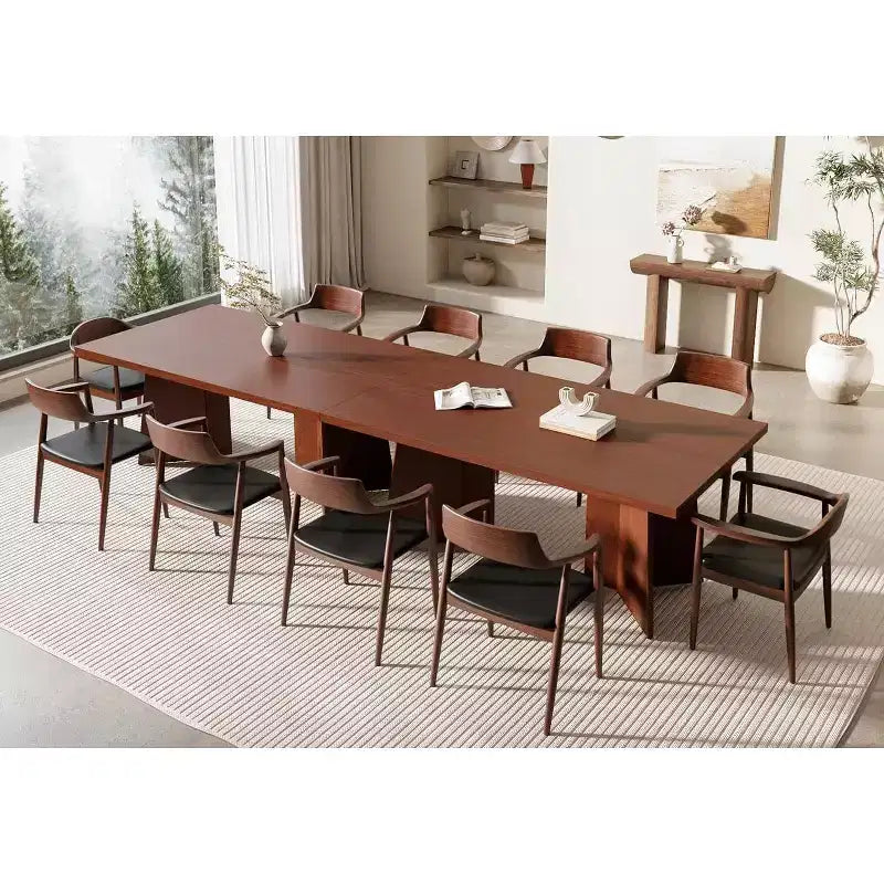 Dining Table for 6-8 People, 63 Modern Long Kitchen Table with Large Tabletop and Heavy Duty Pedestal Legs, Dinner Table for Home (Only Table)