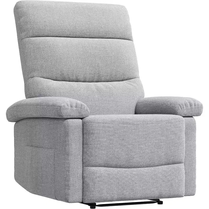 Recliner Chair for Adults, Manual Fabric Recliner with Side Pocket, Adjustable Single Sofa with Ergonomic Back Support for Living Room, Bedroom