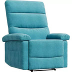 Fauteuil inclinable pour adultes, fauteuil inclinable manuel en tissu avec pochette latérale, canapé simple réglable avec support dorsal ergonomique pour salon, chambre à coucher