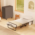 Lit pliant avec matelas 75 x 39, lit d'appoint double avec matelas en mousse à mémoire de forme et oreiller