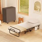 Lit pliant avec matelas 75 x 39, lit d'appoint double avec matelas en mousse à mémoire de forme et oreiller