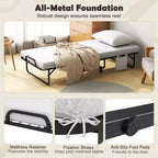 Lit pliant avec matelas 75 x 39, lit d'appoint double avec matelas en mousse à mémoire de forme et oreiller