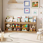 Étagère à livres 3 niveaux pour enfants avec présentoir et 4 compartiments pour chambre d'enfant salle de jeux