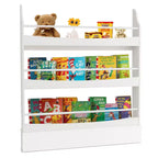 Costway 3-Tier Kids Bookshelf Toy Storage Bookcase Rack Wall w/ Anti-toppling Kits