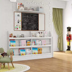 Étagère à Livres pour Enfants 3 Niveaux Rangement Jouets avec Kits Anti-basculement