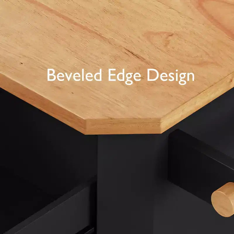 Kitchen Island with Drop Leaf and Wheels, Kitchen Storage Cart with Drawers and Storage Rack, Rolling Kitchen Island with Power Outlet