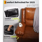 Fauteuil inclinable électrique releveur, siège de cinéma maison avec soutien lombaire, canapé inclinable en cuir PU avec dossier et jambes réglables, fauteuil inclinable électrique pour personnes âgées