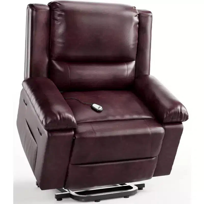 Power Lift Recliner Chair, Home Theater Seating with Lumbar Support,PU Leather Recliner Sofa Adjustable Back and Legs, Elderly Power Recliner Chair