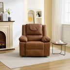 Fauteuil inclinable manuel adulte avec chauffage et massage - Ajustement avant/arrière 135°, poches latérales de rangement et télécommande, idéal pour le salon et la chambre à coucher