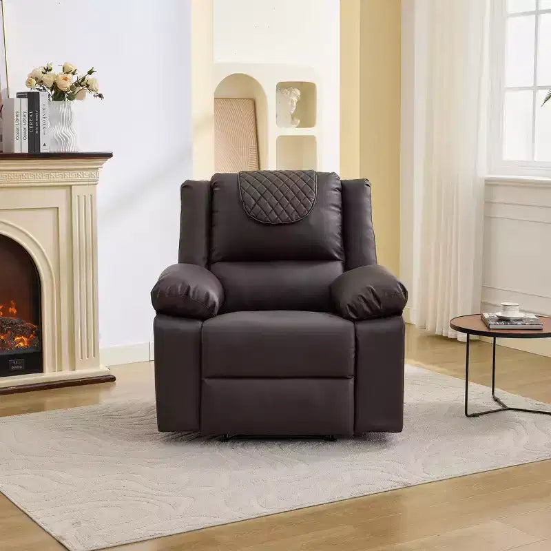 Adult Manual Recliner with Heating & Massage - 135 Front/Rear Adjustment, Side Storage Pockets & Remote Control, Ideal for Living Room & Bedroom