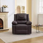 Fauteuil inclinable manuel adulte avec chauffage et massage - Ajustement avant/arrière 135°, poches latérales de rangement et télécommande, idéal pour le salon et la chambre à coucher