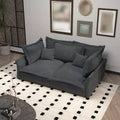 90.55 Modern Sofa Couch, Comfy Upholstered Deep Seat Sofa with Pillows, Convertible Loveseat for Living Room Bedroom Apartment Office