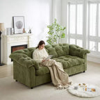 Canapé nuage moderne en chenille de 240,8 cm avec assise profonde pour salon, chambre, bureau