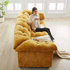 Canapé nuage moderne en chenille de 240,8 cm avec assise profonde pour salon, chambre, bureau