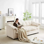Canapé nuage moderne en chenille de 240,8 cm avec assise profonde pour salon, chambre, bureau