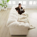 Canapé nuage moderne en chenille de 240,8 cm avec assise profonde pour salon, chambre, bureau