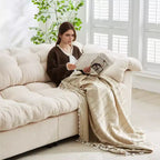 Canapé nuage moderne en chenille de 240,8 cm avec assise profonde pour salon, chambre, bureau