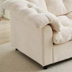 Canapé nuage moderne en chenille de 240,8 cm avec assise profonde pour salon, chambre, bureau