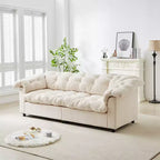 Zeus & Ruta 94.8 Modern Chenille Cloud Sofa with Deep Seat for for Living Room, Bedroom, Office