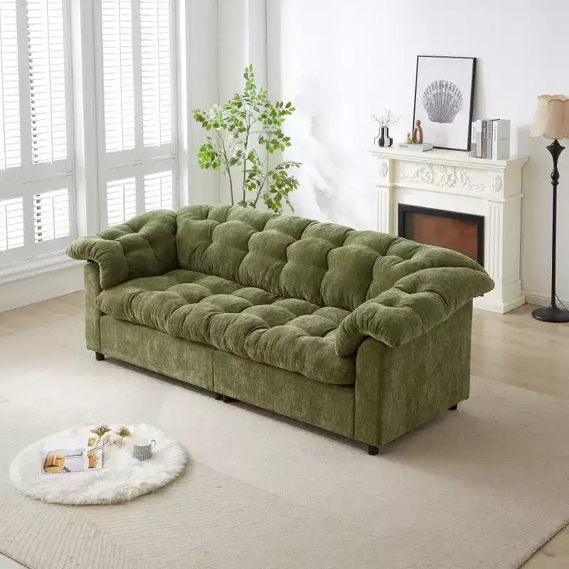 94.8" Modern Chenille Cloud Sofa with Deep Seat for Living Room, Bedroom, Office