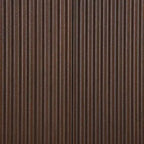 Table console d'entrée, table de couloir moderne, base cannelée avec accent métallique, marron