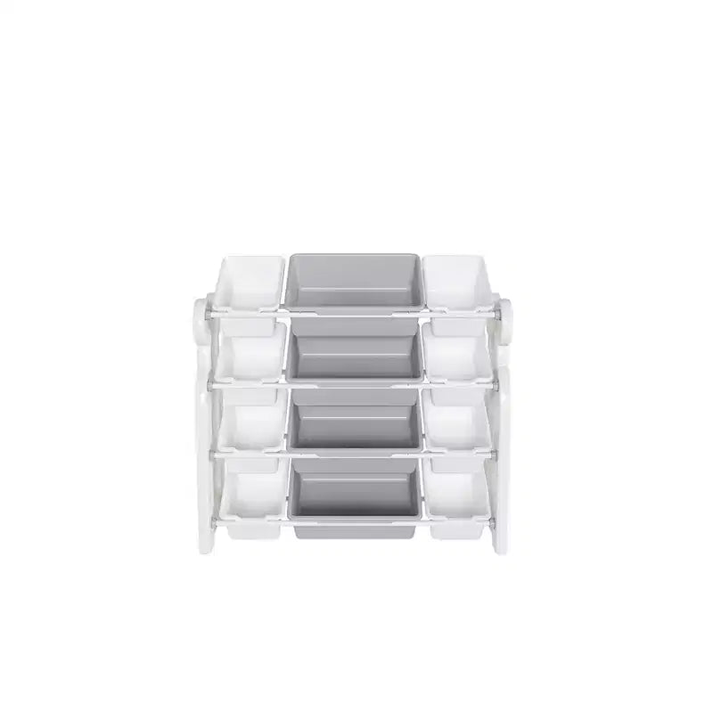 Kids Toy Storage Organizer, 2 Tier Bookshelf 12 Toy Bins, Playroom Bedroom Kids Room Classroom