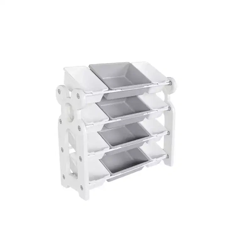 Kids Toy Storage Organizer, 2 Tier Bookshelf 12 Toy Bins, Playroom Bedroom Kids Room Classroom