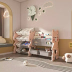Organisateur de rangement de jouets pour enfants, étagère à 2 niveaux, 12 bacs de rangement, salle de jeux, chambre d'enfants, salle de classe