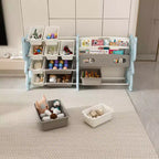 Organisateur de rangement de jouets pour enfants, étagère à 2 niveaux, 12 bacs de rangement, salle de jeux, chambre d'enfants, salle de classe
